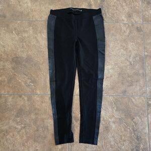 Black | TINSELTOWN | Leather Side Legging